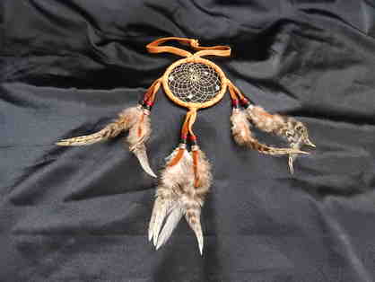 Native American Dreamcatcher with Red and Black Beads