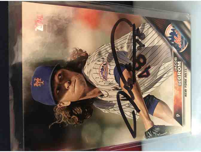 Jacob deGrom Two Time Cy Young Award Winner/NY Mets Autographed Baseball Card