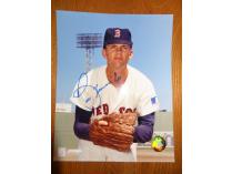 Autographed 8x10 color photo of former Red Sox player, Bill Lee
