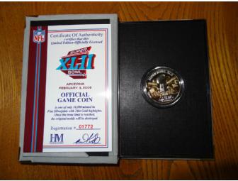Official Game Coin Limited Edition  Super Bowl XLII, Arizona, February 3, 2008