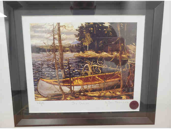 Framed 'The Canoe' by Tom Thomson