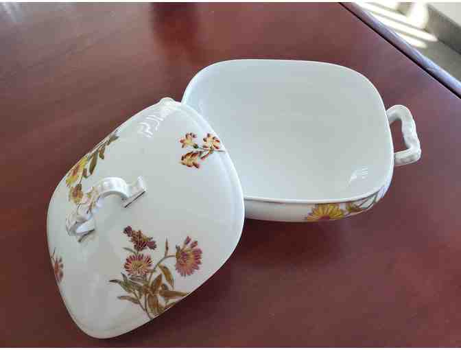 French Fine Bone China Covered Dish by B.D Limoges