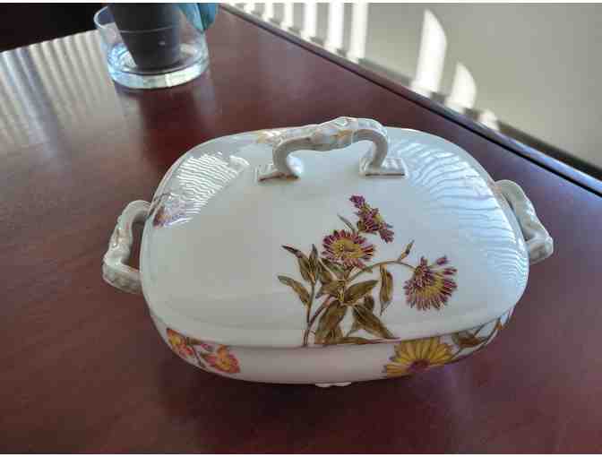 French Fine Bone China Covered Dish by B.D Limoges