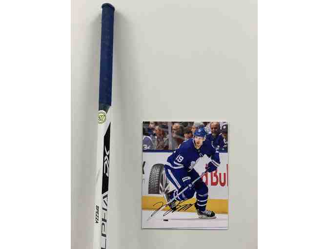 Signed Toronto Maple Leafs Jason Spezza (#19) Hockey Stick Used in-Game and Photograph