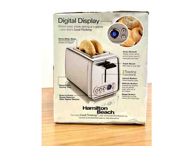 Hamilton Beach Modern Chrome 2-Slice Toaster with Digital Display