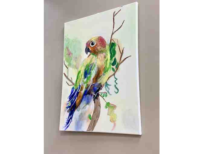 Parrot Art on Canvas by Luso Toronto Participant Diana