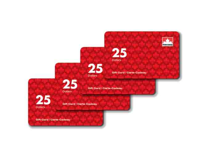 Four (4) $25 Petro-Canada Gift Cards ($100 Total)
