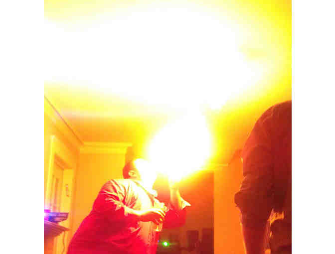 Fire breathing class or event performance