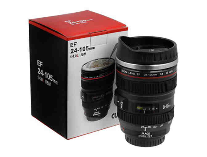 Fashionable lens 24-105mm travel coffee mug