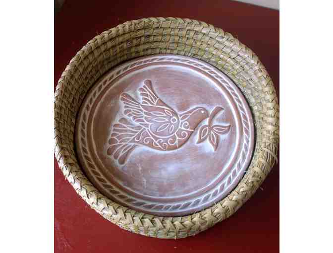 Round Peace Dove Breadwarmer &  Basket