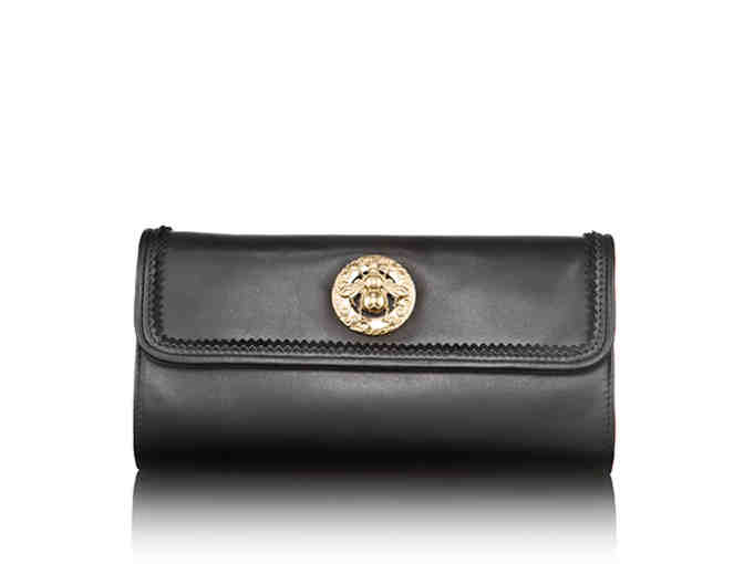 Designer Abigail Riggs Bouvier Black Clutch Handbag - Photo 1