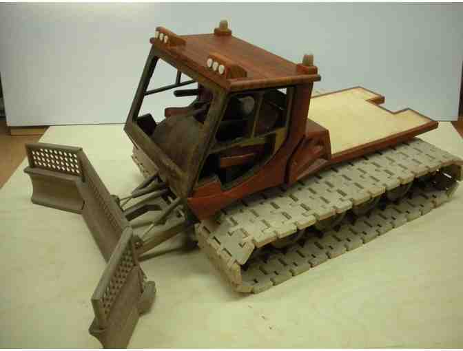 Hand Crafted Wooden PistenBully 600 Model