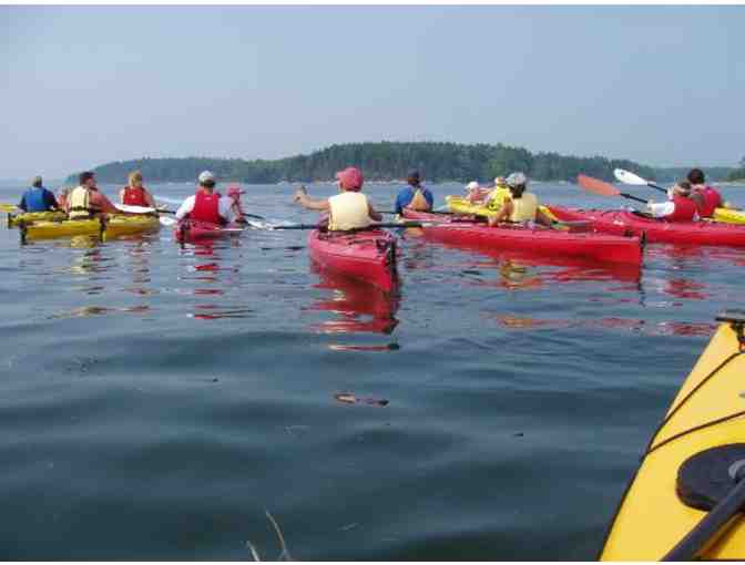 Maine Licensed Kayak Guide providing a Sea Kayak Nature Trip in the Boothbay Region