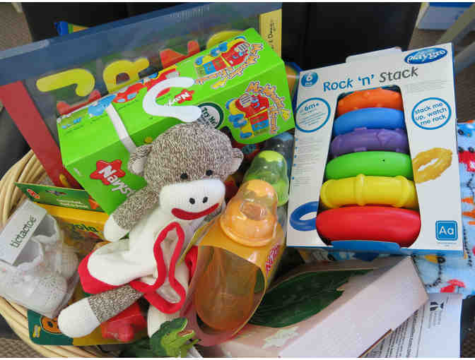 Book and Baby Toys Basket