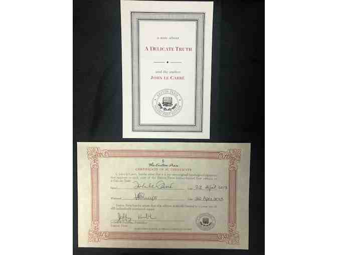Signed 1st Edition book, 'A Delicate Truth' by John Le Carr