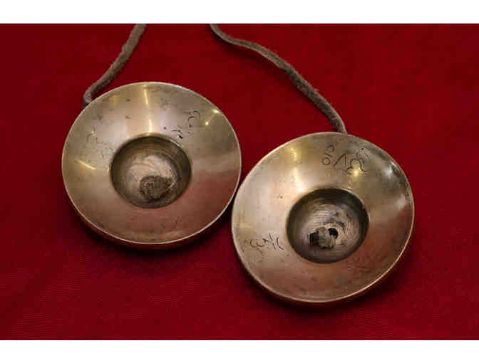 Tingsha Cymbals Embossed with 'OM MANI PADME HUM' Mantra