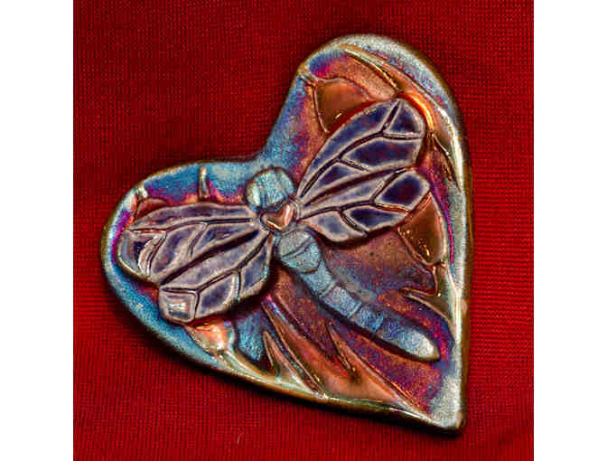 Set of 2 'Blessed Hearts' by Raku Pottery Works