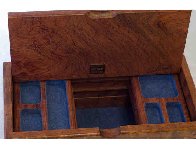 Hand-Crafted African Bubinga Wood Jewelry Box