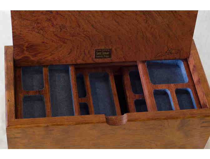 Hand-Crafted African Bubinga Wood Jewelry Box