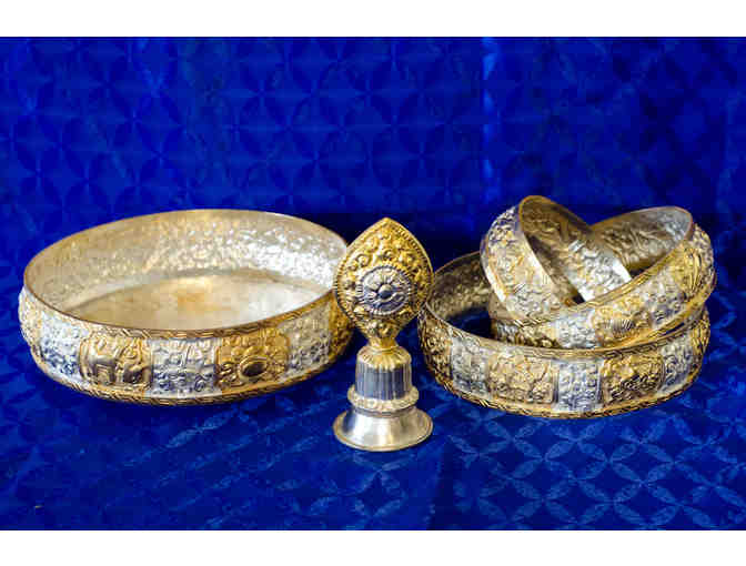 Gold and Silver Plated Mandala Set with Semi-precious Stones