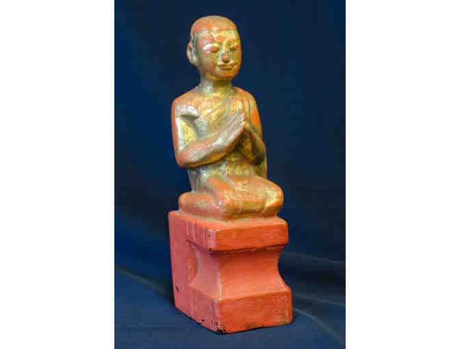 Gilt Wooden Kneeling Monk