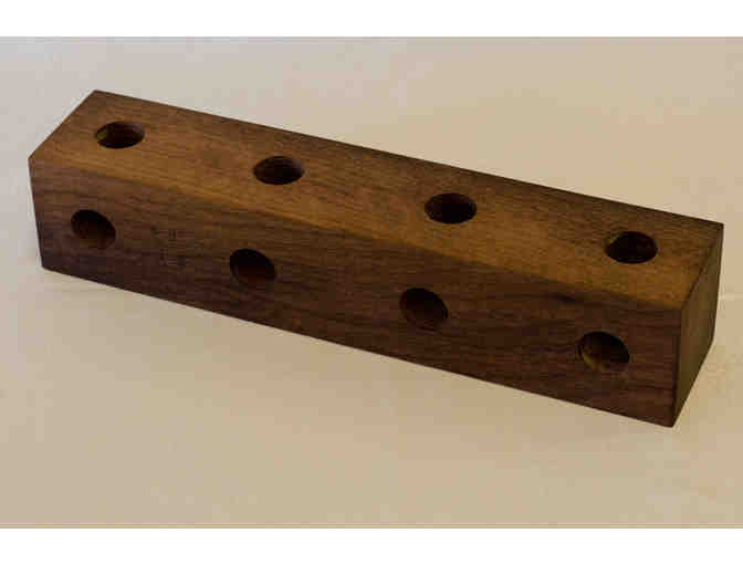 Reclaimed Solid Oregon Black Walnut Thru-Block Candle Holders by WUDA
