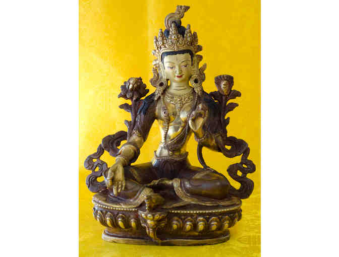 Bronze Green Tara Statue