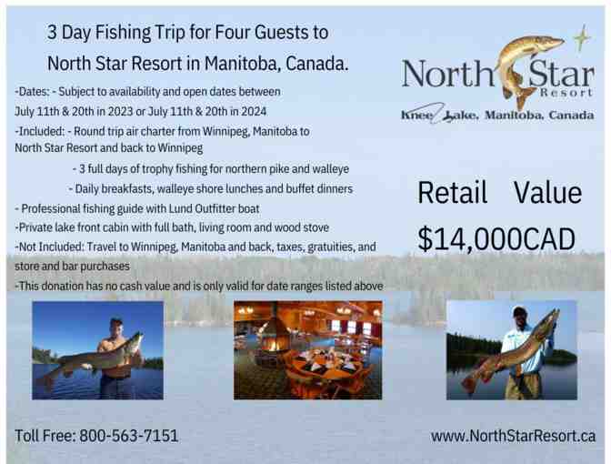 3 Day Fishing Trip for Four Guests to North Star Resort in Manitoba, Canada - Photo 1