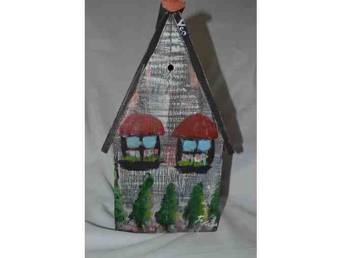 'Home is Where the Heart is' Bluebird House Painted by Richard Sabo