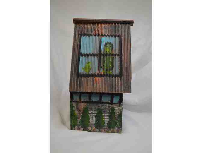'Home is Where the Heart is' Bluebird House Painted by Richard Sabo