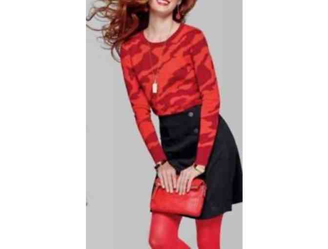 Red Camo Pullover Sweater- Size Medium