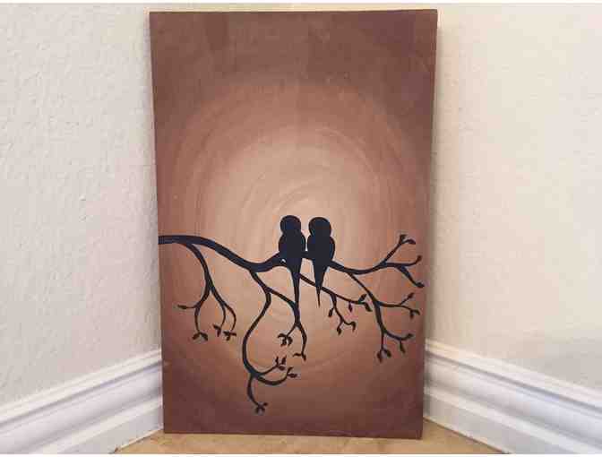 Love Birds - Painting on Wood