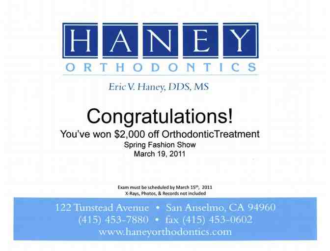 Haney Orthodontics - $500 Discount off Orthodontic Treatment- Children or Adults