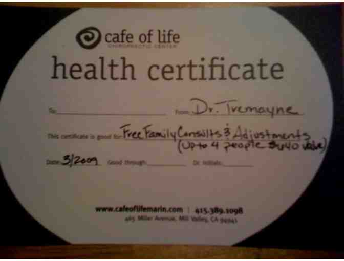 Cafe of Life - Consultation , Examiniation, report findings, and X-rays if Necessary