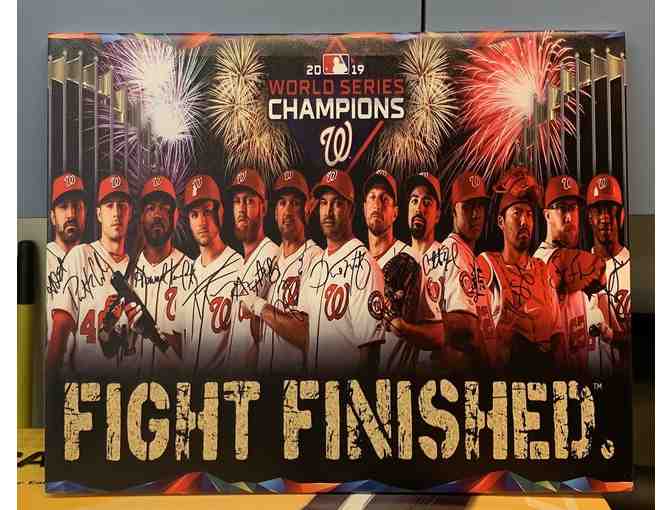 'FIGHT FINISHED' SIGNED CANVAS FOR WORLD SERIES CHAMPIONSHIP 2019