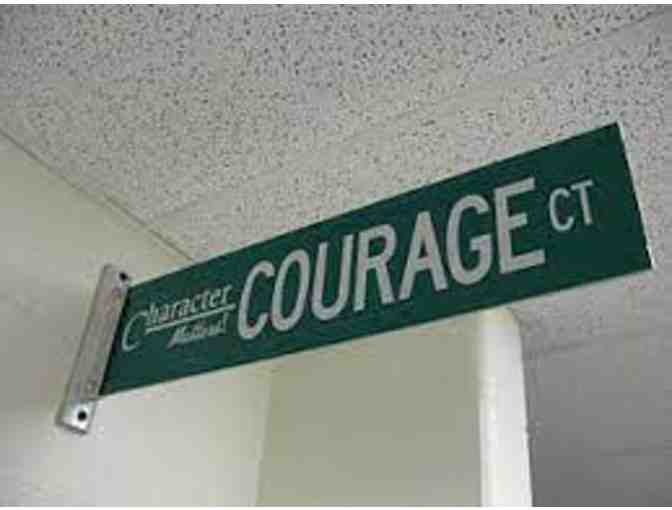 HALLWAY SIGN AT STLM SCHOOL- NAME YOUR OWN STREET SIGN (LIBRARY HALLWAY)