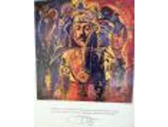One of a Kind Signed Carlos Santana Poster