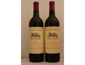 Two bottles of Duckhorn Vineyards Howell Mountain