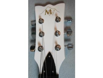 White Electric Guitar Marinwood Guitar 509J LP Junior from Bananas at Large