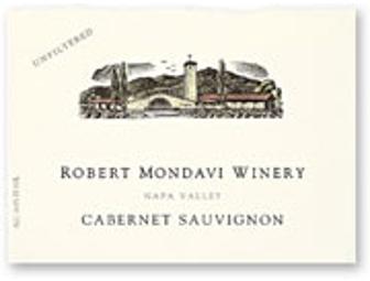 One Bottle Robert Mondavi Winery 1999 Cabernet Sauvignon Reserve Unfiltered
