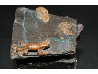 Lizard Rock Treasure Box by Tucson Ceramic Artist Joy Holdread