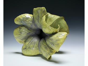 Hand Built Ceramic Sculpture, 'Bloom II,' by Novato Clay Artist Cathie Blacstone