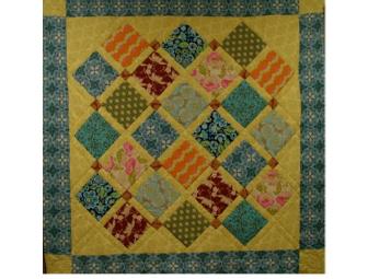Queen Size Spring Blocks Quilt, Handmade by MSA Quilter Judeith Tunggal