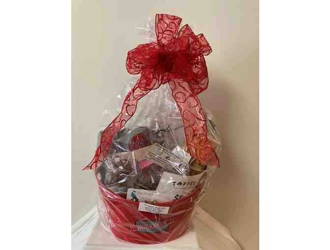 Pkg #10-Gift Basket filled with gift cards, pillow, and more.