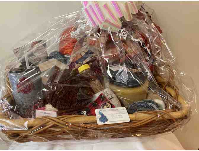 Pkg #14-Flower Certificate, Basket of goodies, bowling, and more