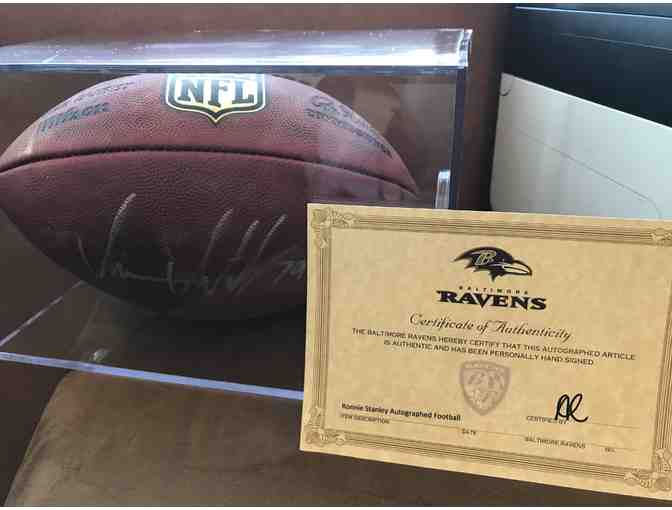 Baltimore Ravens, Ronnie Stanley Autographed Football