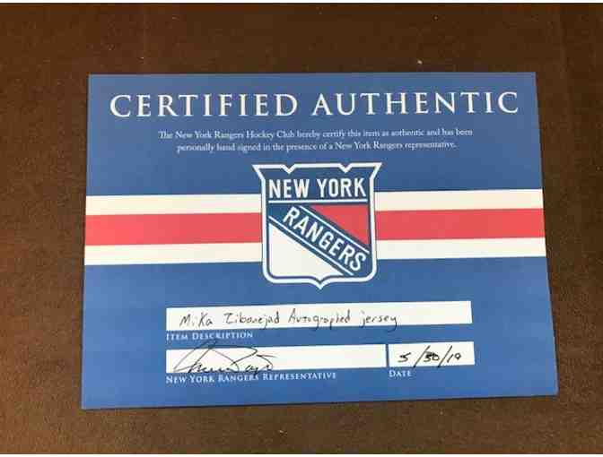 Autographed New York Rangers Mika Zibanejad Jersey
