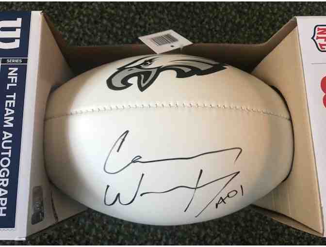 Autographed Football by Carson Wentz, Quarterback of the Philadelphia Eagles!