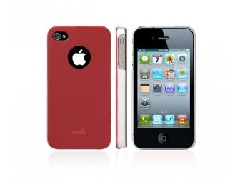 Bluetooth Headset and Red iPhone cover