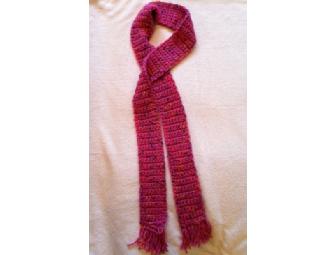 Hand Crochet Hot Pink Scarf